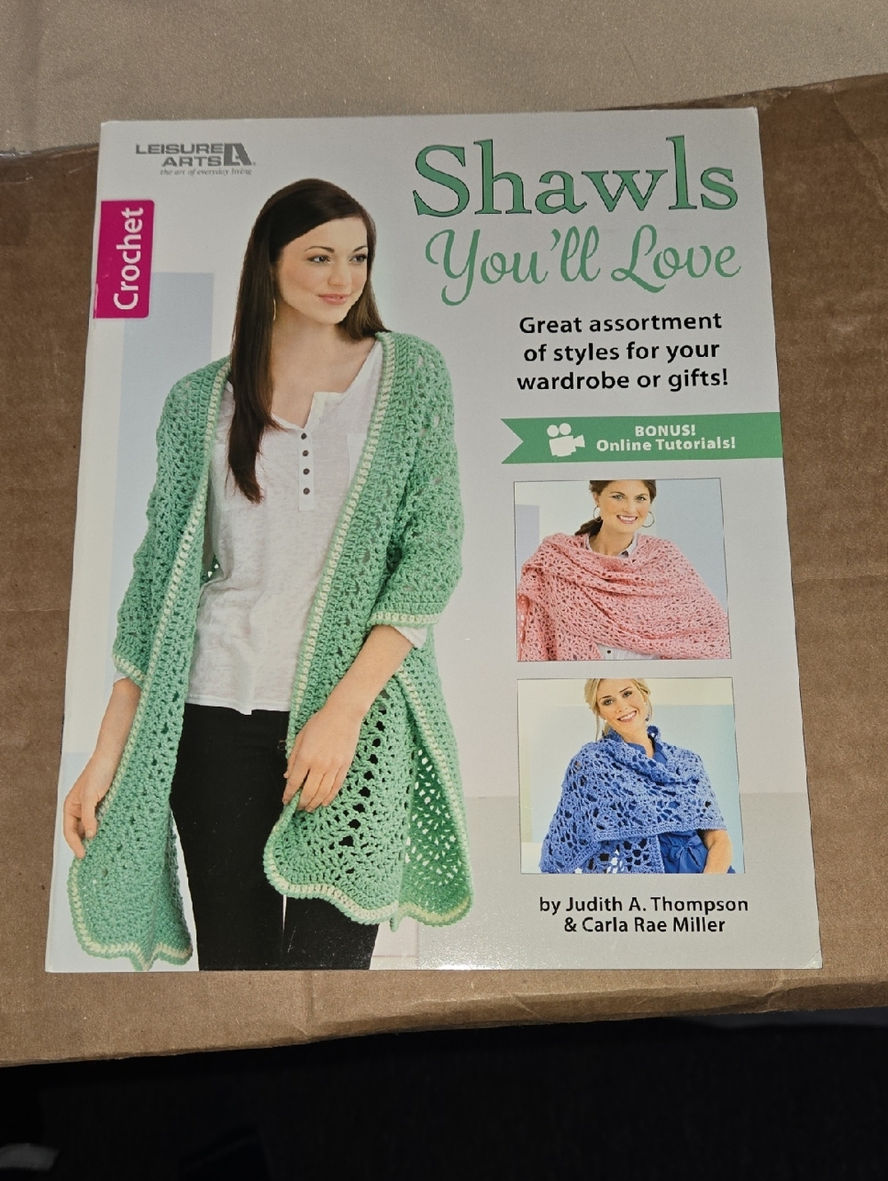 Discover How To Make Shawls You'll Love Crochet Pattern Book with Mint Shawl